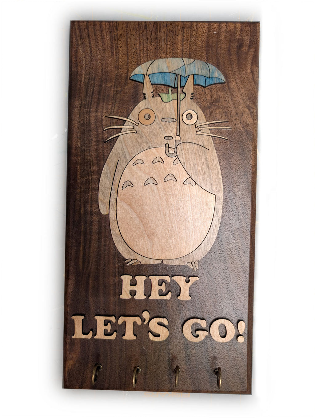 Hey Let's Go! key hook wall plaque