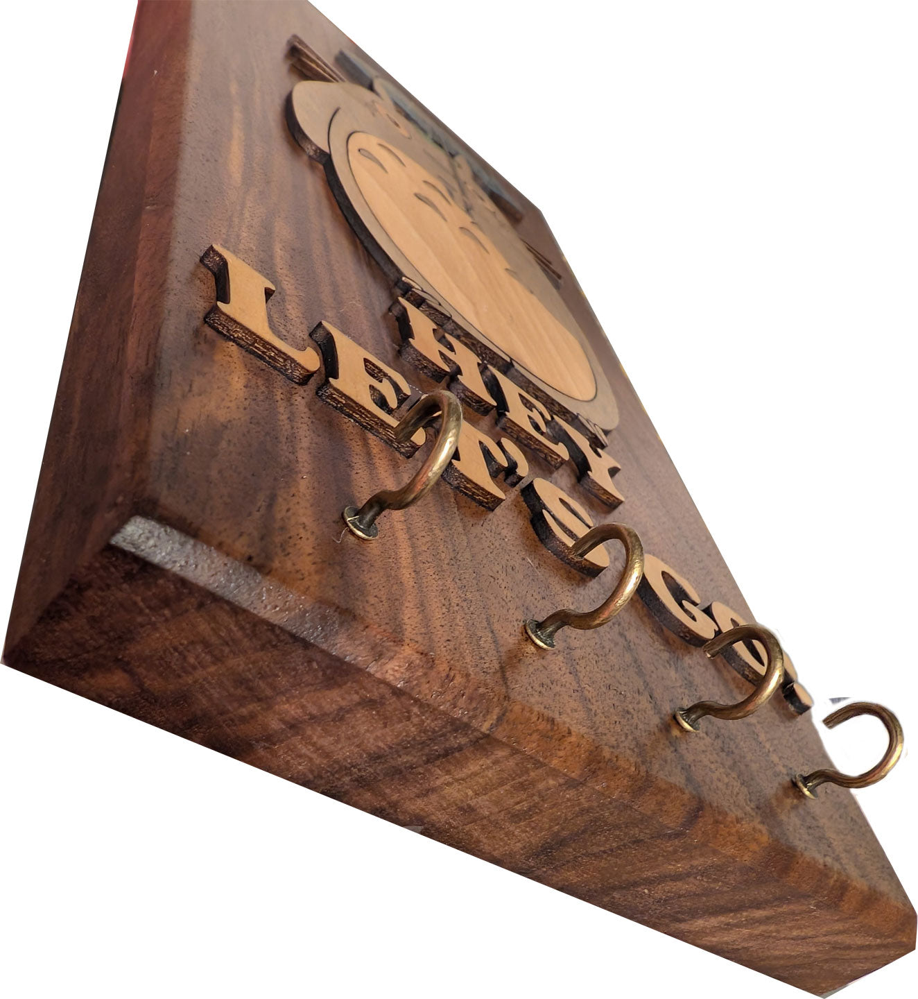 Hey Let's Go! key hook wall plaque