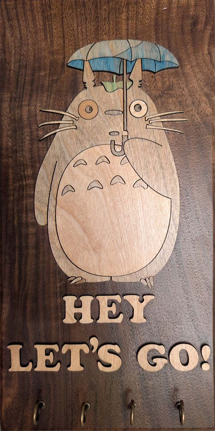 Hey Let's Go! key hook wall plaque