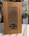 Whiskey box with 'whiskey kills all things in time' engraving